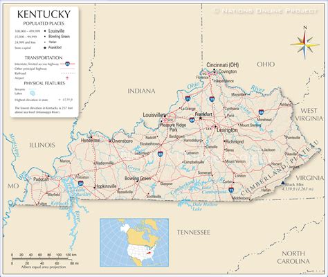 MAP of Kentucky